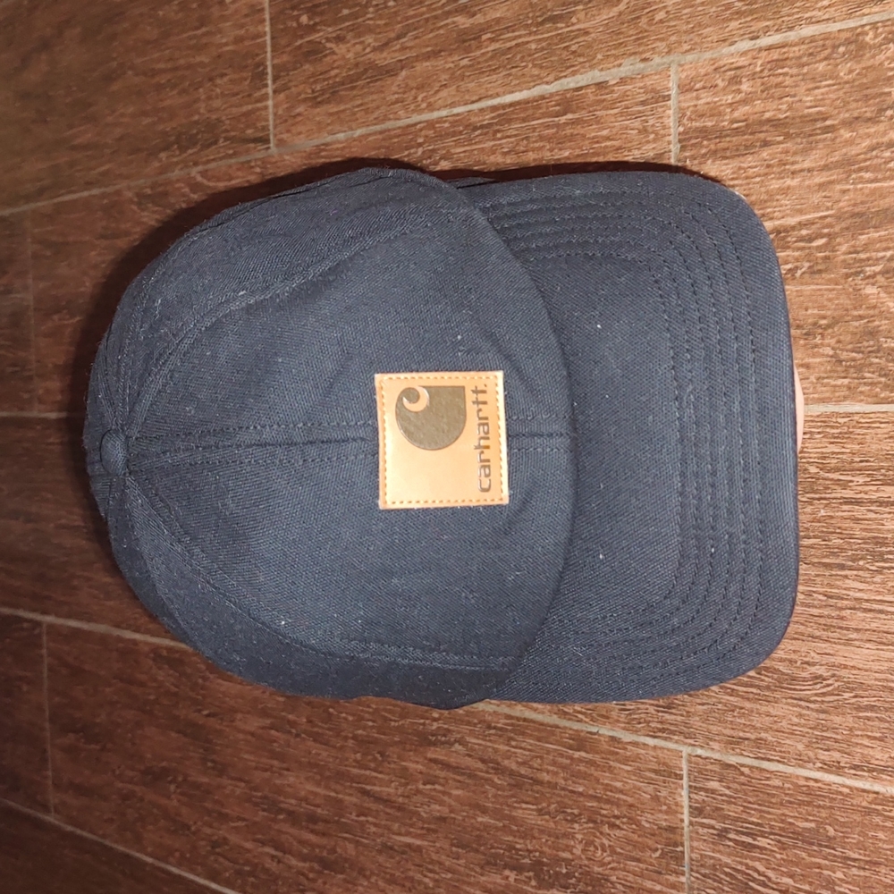 Carhartt Ear Flap Rain Winter Black Cap Hat Sz M-L